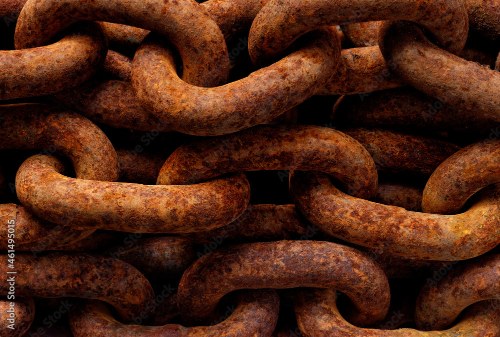 Very old weathered rusty chain Very old weathered rusty chain