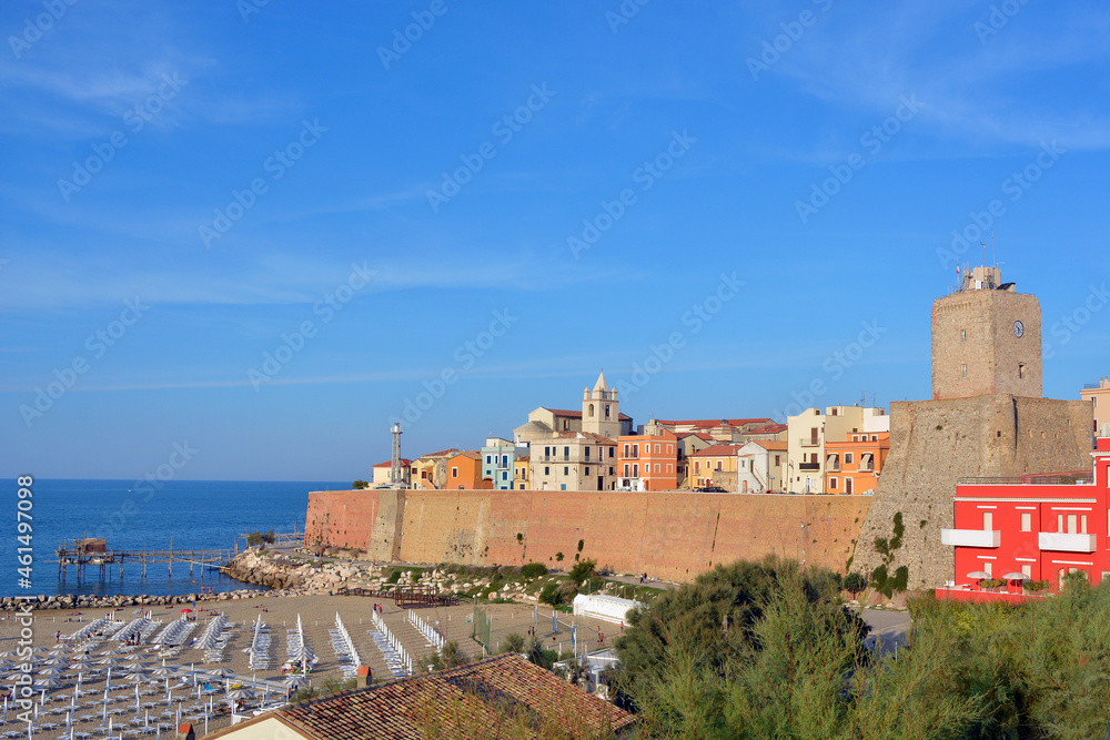 Termoli, Molise, Italy the old fishing village with the Swabian Castle.