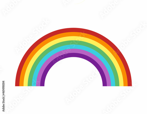 Vector illustration of rainbow icon, Colorful trendy icon of rainbow Vector illustration
