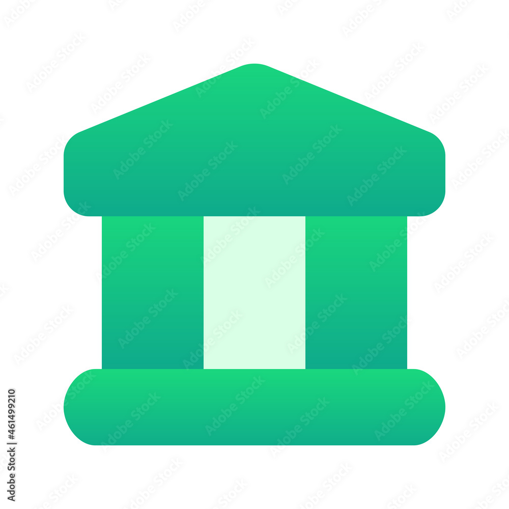 Illustration vector graphic icon of Bank Icon. Gradient Style Icon. Vector illustration isolated on white background. Perfect for website or application design. Illustration vector graphic icon of Bank Icon. Gradient Style Icon. Vector illustration isolated on white background. Perfect for website or application design.