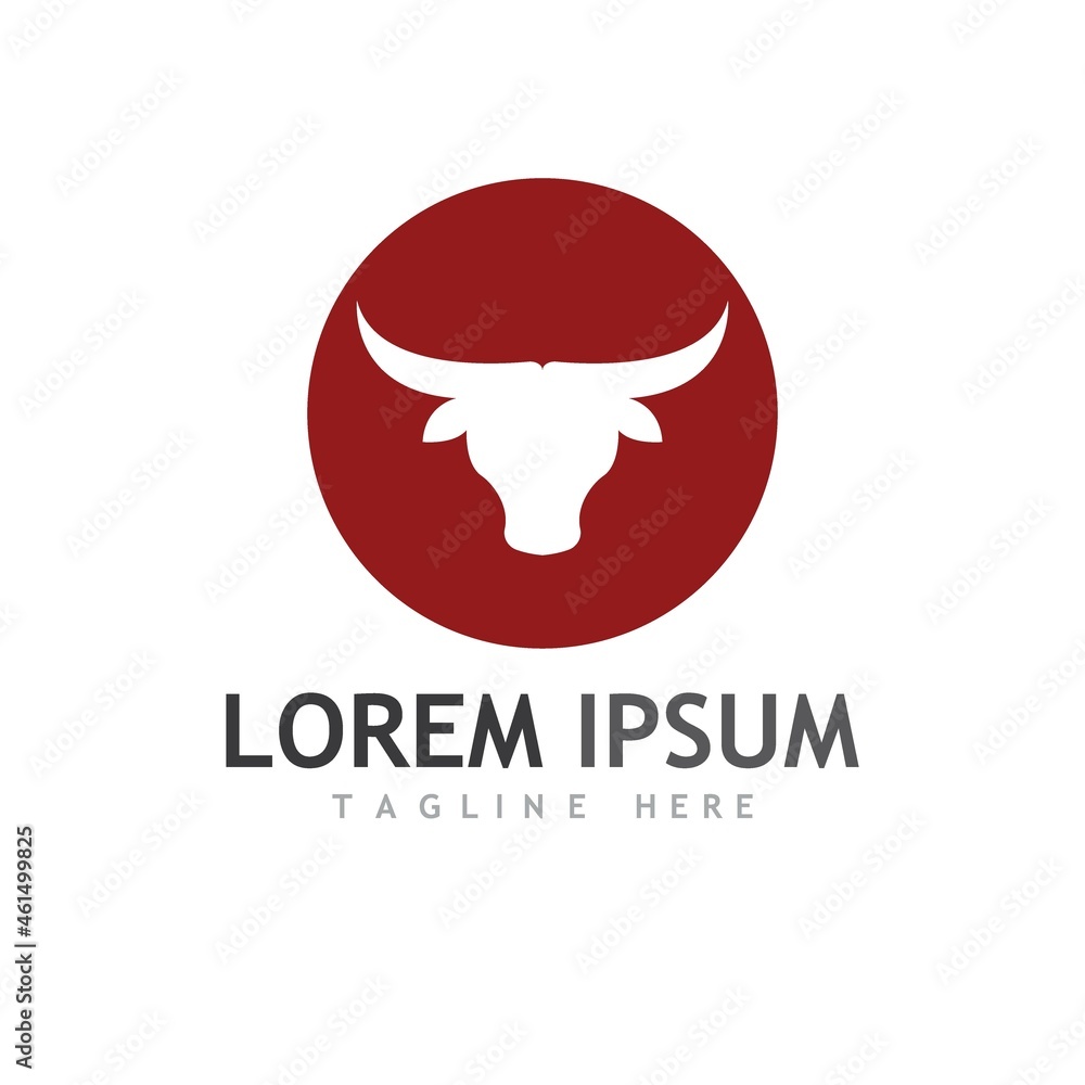 Bull head logo and symbol illustration Bull head logo and symbol illustration