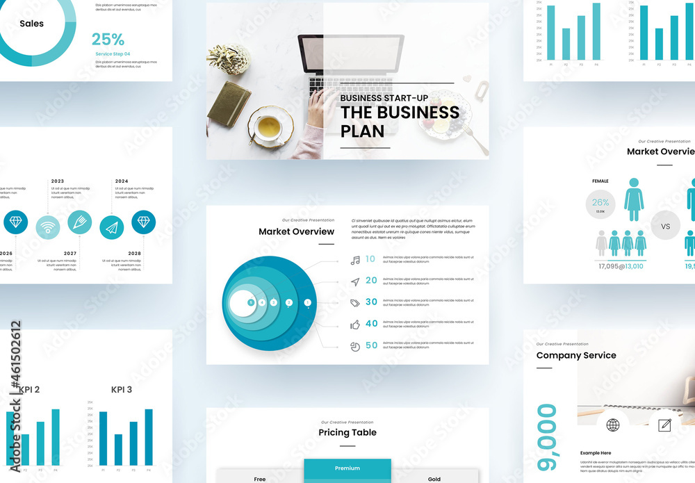 Creative Business Plan Presentation Stock Template | Adobe Stock