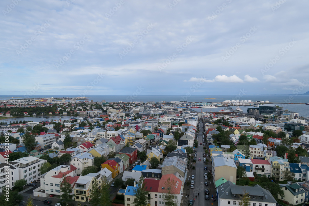 The town view of Reykjavik
