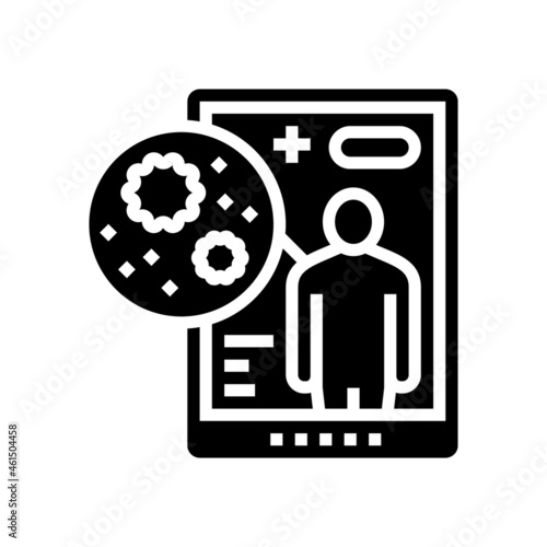 electronic ehealth glyph icon vector. electronic ehealth sign. isolated contour symbol black illustration