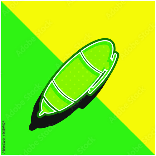Big School Pen Green and yellow modern 3d vector icon logo