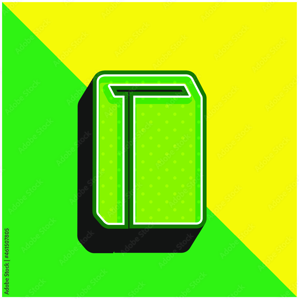 Book With Bookmark Green and yellow modern 3d vector icon logo Book With Bookmark Green and yellow modern 3d vector icon logo
