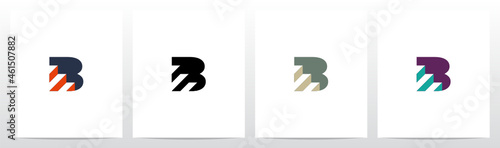 Stairs On Letter Logo Design B
