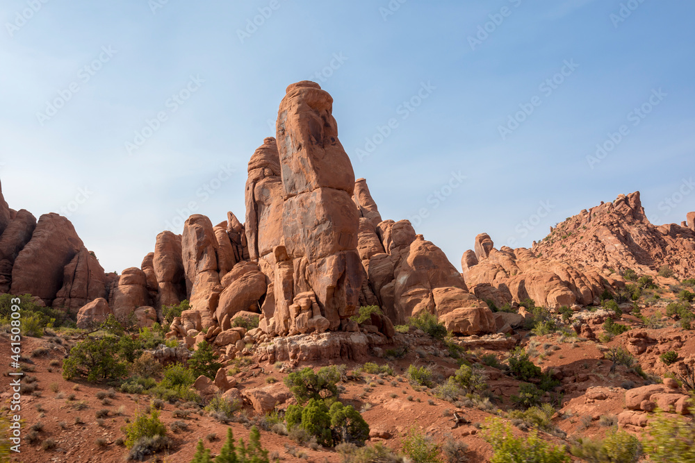 landscape on arches national park in the united states of america