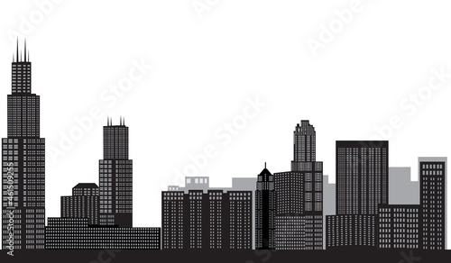 illustration skyline chicago