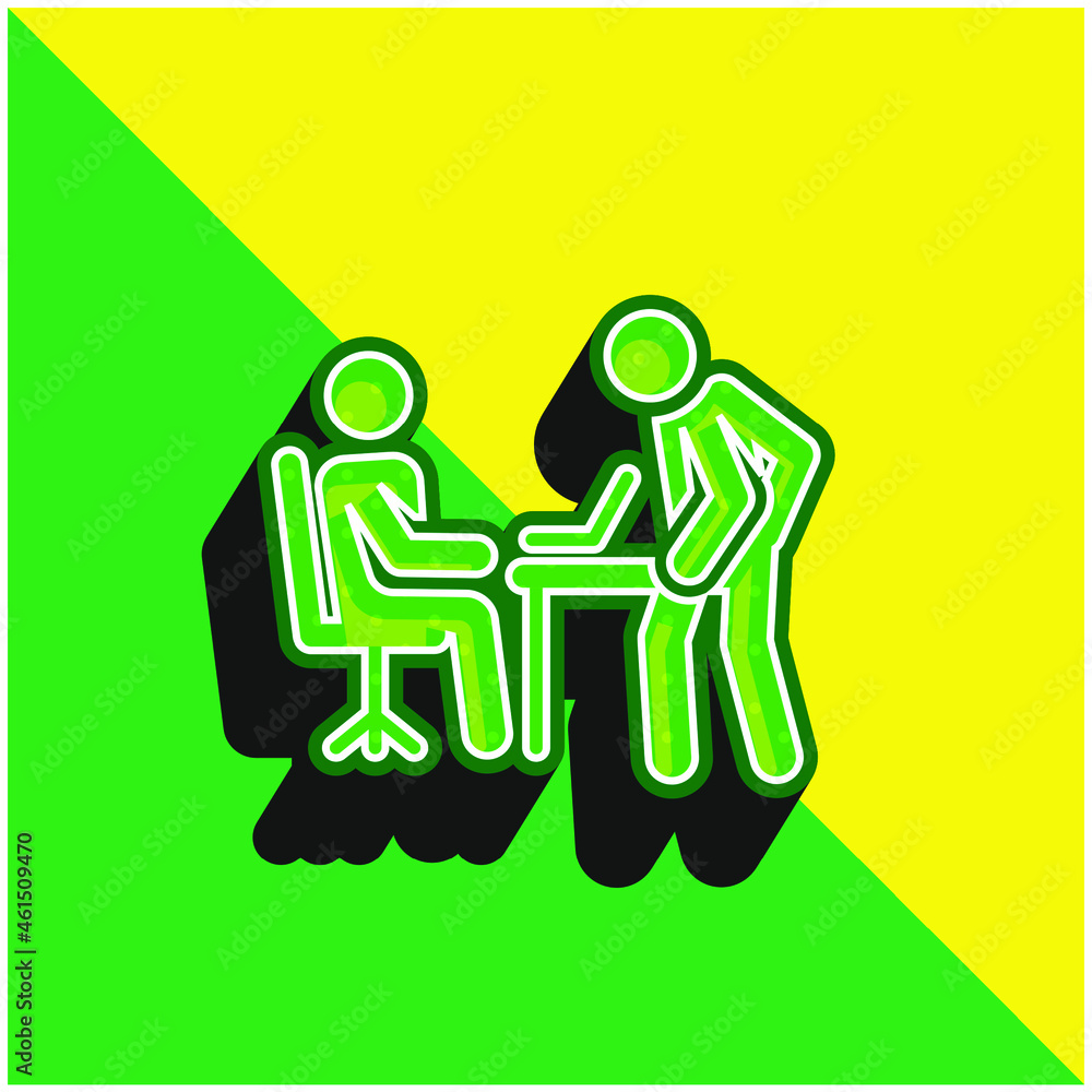Anger Green and yellow modern 3d vector icon logo Anger Green and yellow modern 3d vector icon logo
