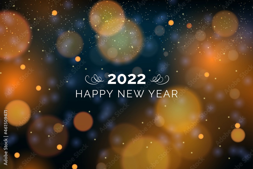 blurred new year 2022 background vector design illustration