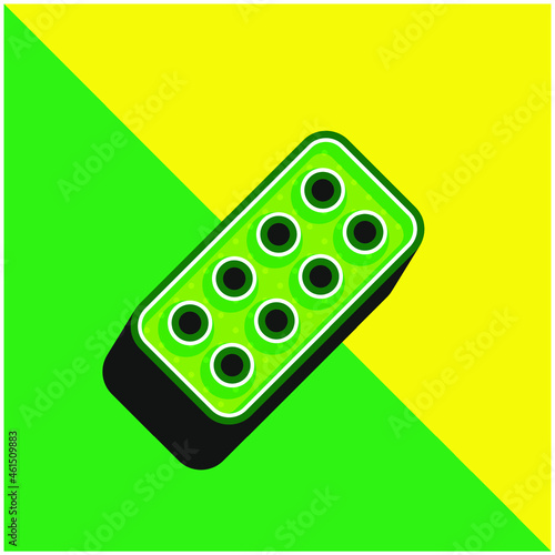 Antibiotics Green and yellow modern 3d vector icon logo