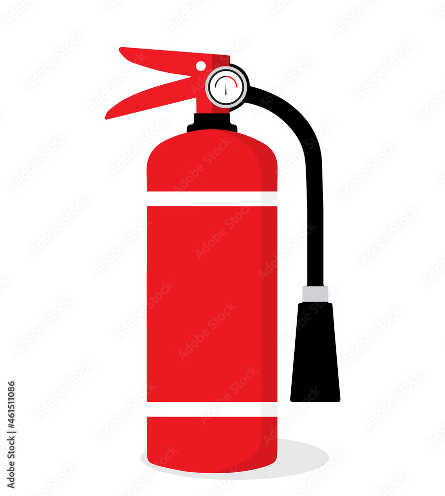 Obraz premium Fire extinguisher symbol . Fire extinguisher sign. Dry chemical powder fire extinguisher sign.
