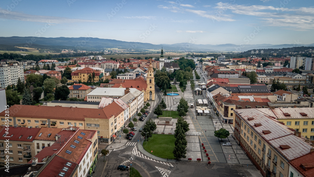 Obraz premium Aerial view of the city of Zvolen in Slovakia