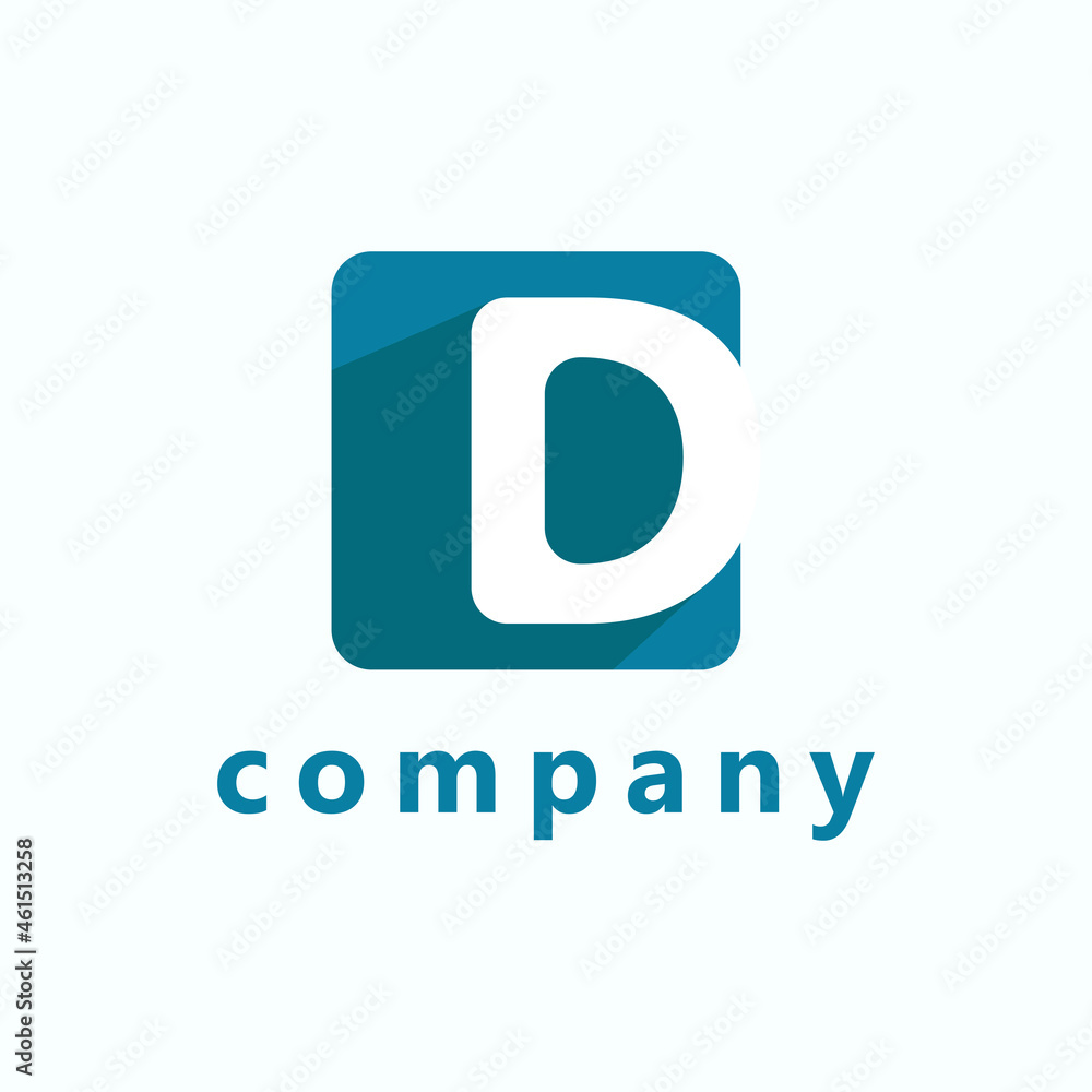 Initial Letter D Logo. Blue Square Shape included Negative Space D Letter with Long Shadow isolated on White Background. Usable for Business and Branding Logo. Flat Vector Logo Design Template Element Initial Letter D Logo. Blue Square Shape included Negative Space D Letter with Long Shadow isolated on White Background. Usable for Business and Branding Logo. Flat Vector Logo Design Template Element