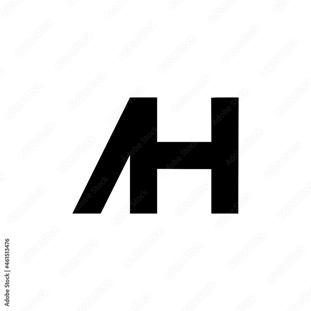 Obraz premium Modern creative monogram initials AH Logo Design