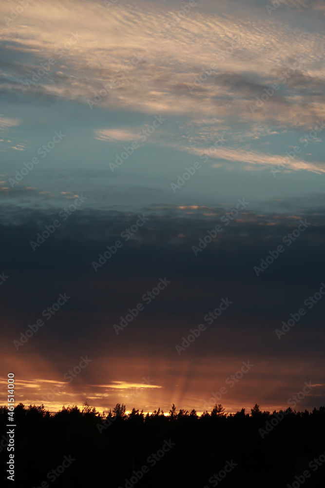 Fototapeta premium Sunset sky photography. Nature wallpaper