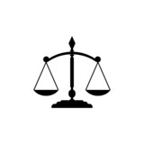 Justice Scale Icon isolated on white background