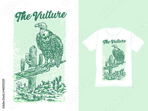The vulture bird on the western dessert