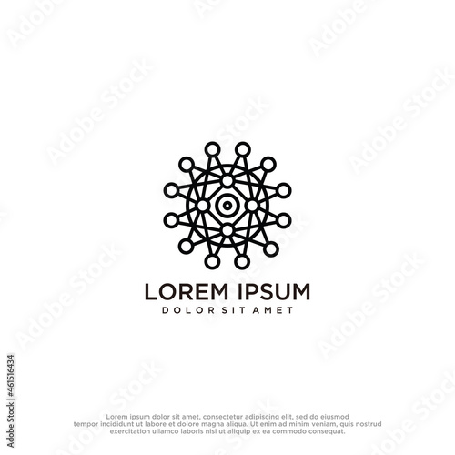 molecule logo design template .