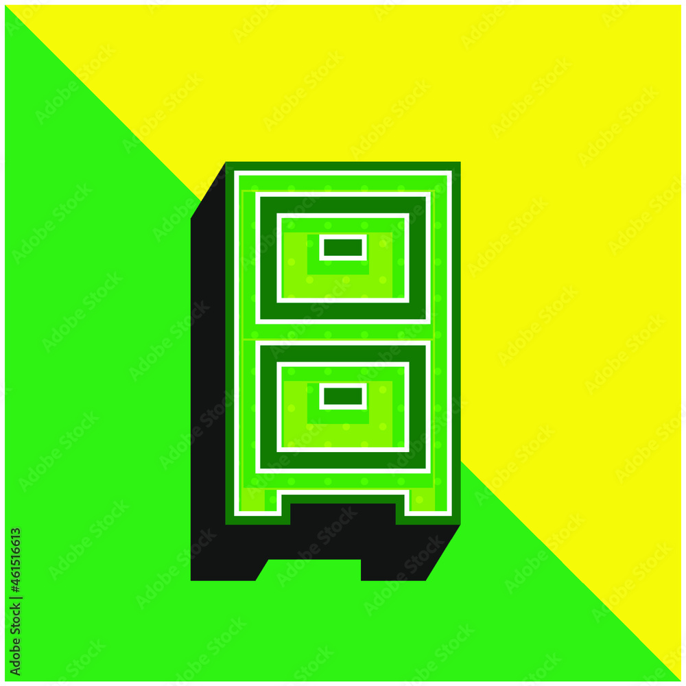 Archives Green and yellow modern 3d vector icon logo Archives Green and yellow modern 3d vector icon logo
