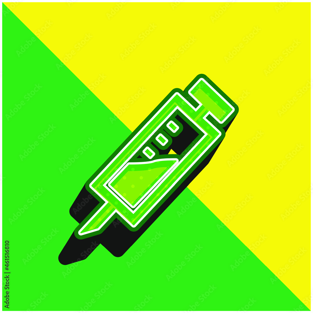 Anesthesia Dentist Injection Diagonal Symbol Green and yellow modern 3d vector icon logo Anesthesia Dentist Injection Diagonal Symbol Green and yellow modern 3d vector icon logo