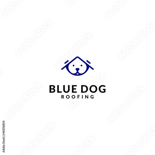 Dog House Pet Roofing Logo Design Inspiration