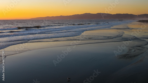 sunset over the Ocean in Hermosa Beach California