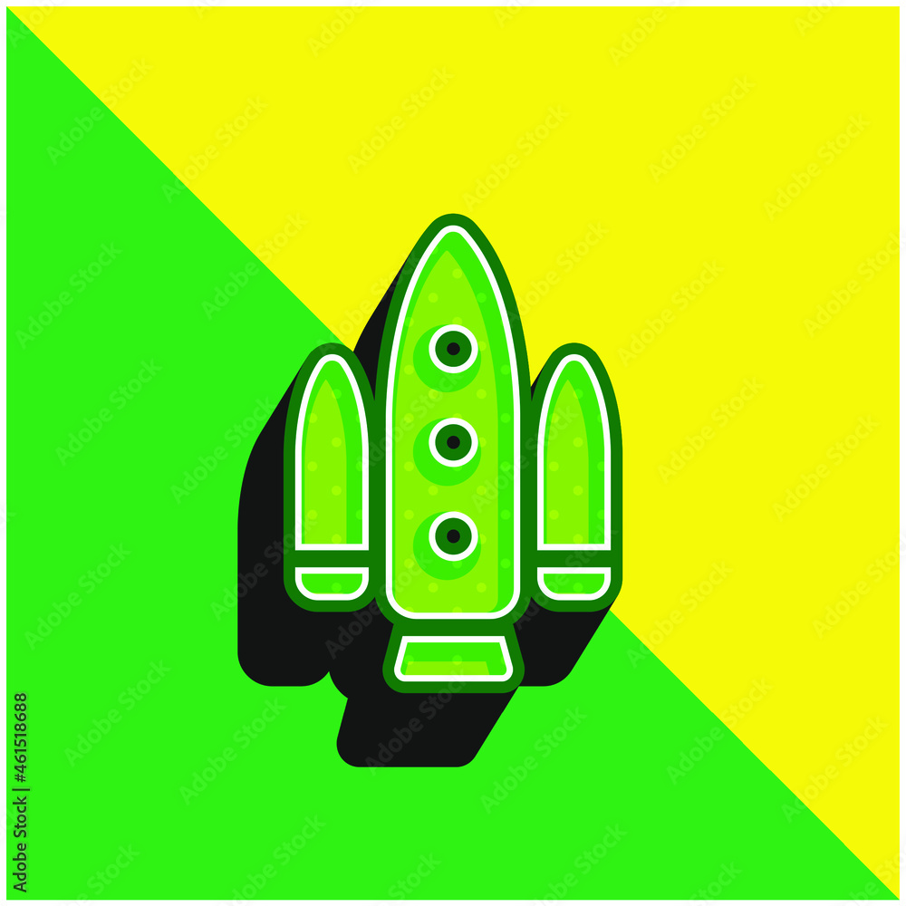 Apolo Project Green and yellow modern 3d vector icon logo Apolo Project Green and yellow modern 3d vector icon logo