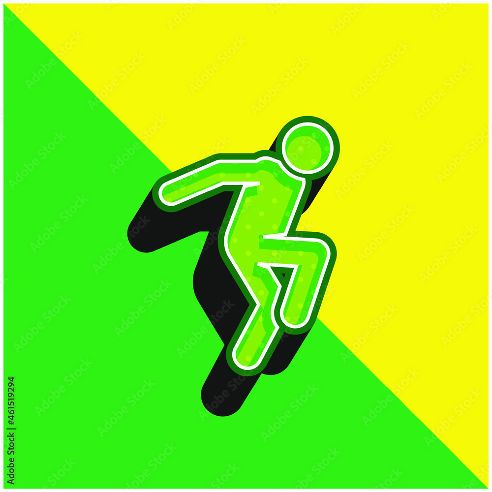 Breakdance Green and yellow modern 3d vector icon logo Breakdance Green and yellow modern 3d vector icon logo