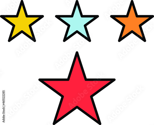 Rating star Isolated Vector icon which can easily modify or edit  