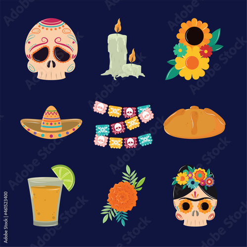 day of the dead icons pack