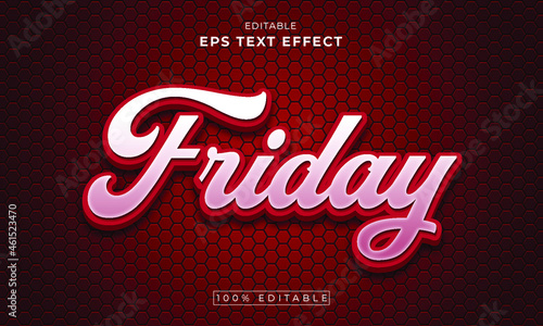 Black friday editable 3d text effect Design
