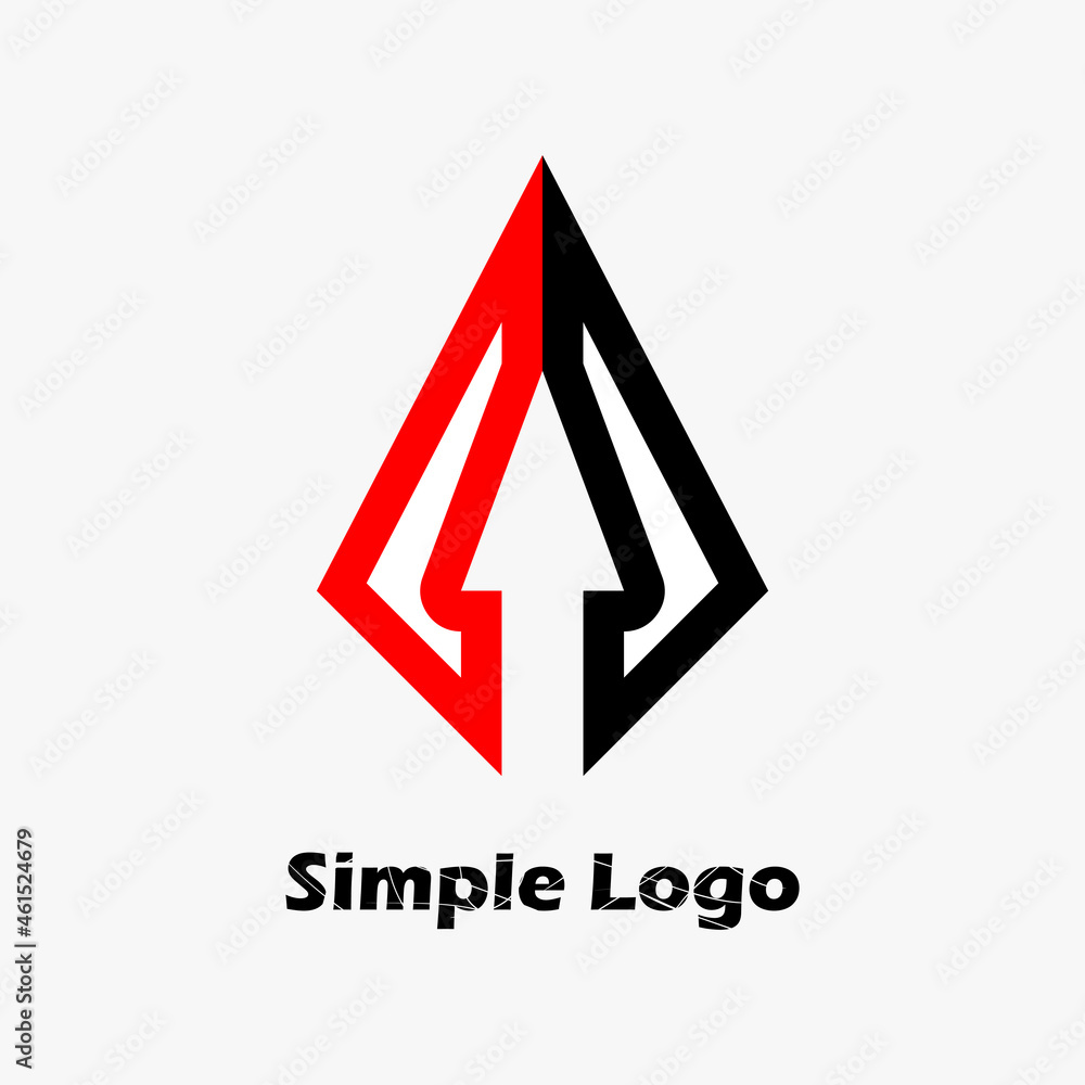 red black icon and arrow in kite, letter a. Abstract business logo icon design template red black icon and arrow in kite, letter a. Abstract business logo icon design template
