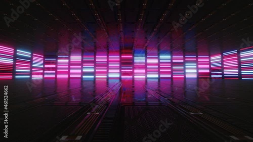 Wallpaper Mural Neon background. Blue, red, white and violet neon background appears and disappears. Bright live neon background. Room. Torontodigital.ca