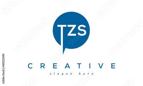 Creative Initial TZX Circle Letter Logo Design Vector photo