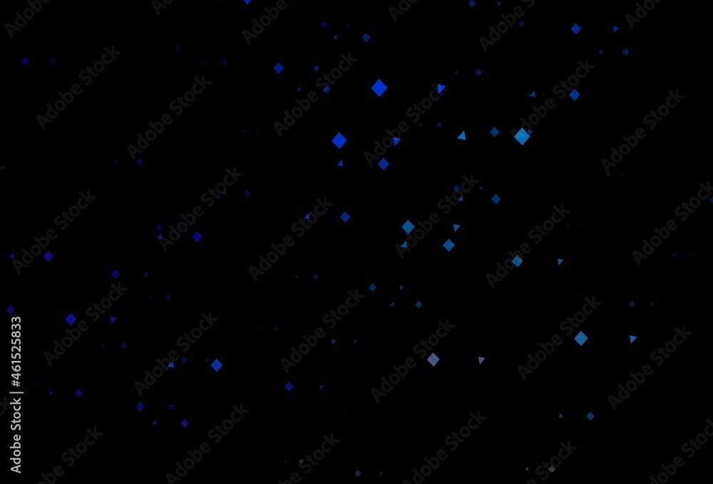 Dark blue vector cover in polygonal style with circles.