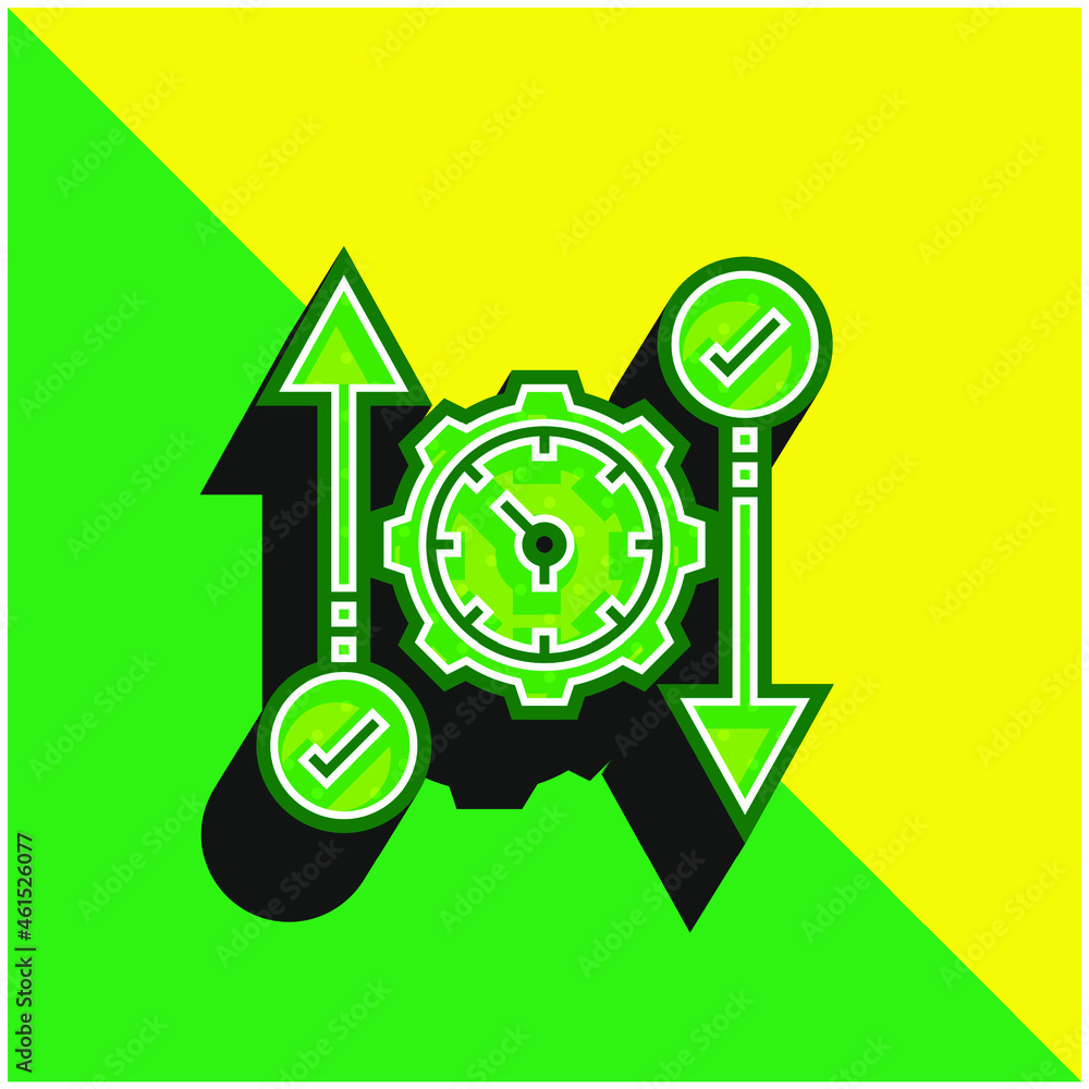 Agile Green and yellow modern 3d vector icon logo Agile Green and yellow modern 3d vector icon logo