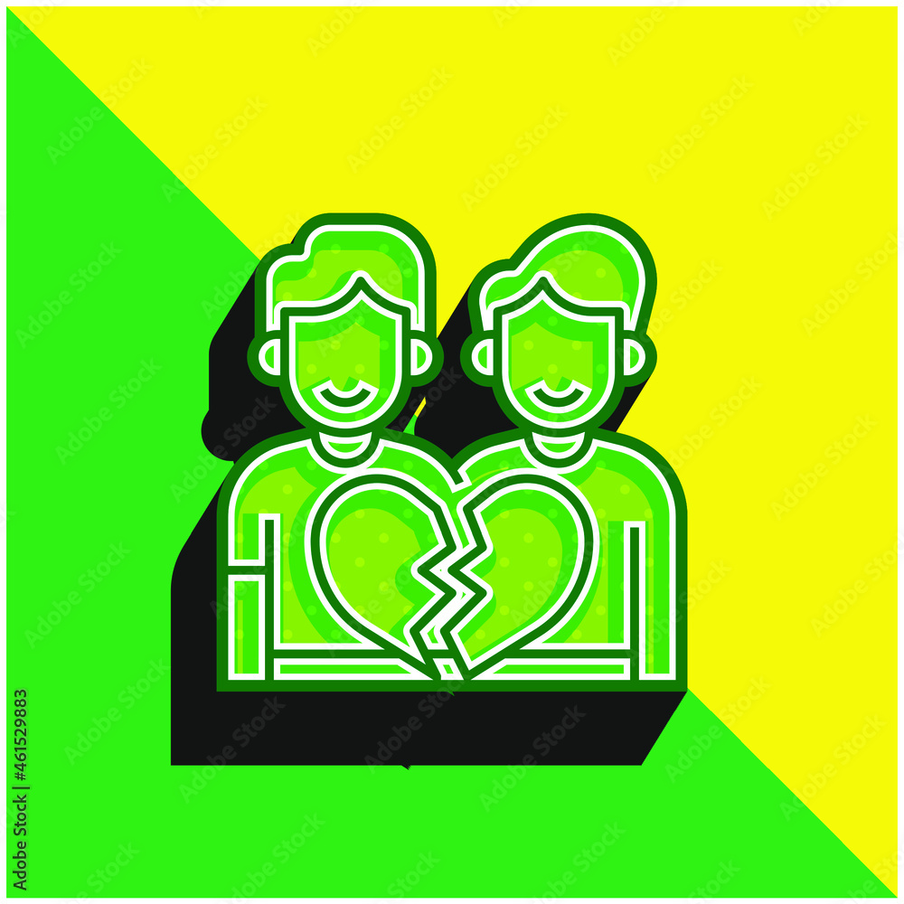 Anti Gay Green and yellow modern 3d vector icon logo Anti Gay Green and yellow modern 3d vector icon logo