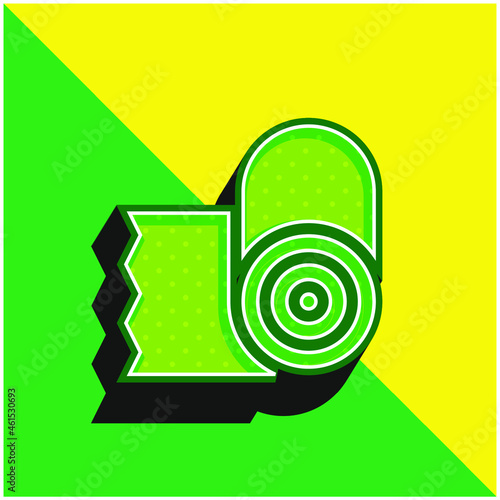 Bandage Green and yellow modern 3d vector icon logo
