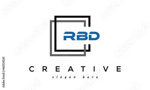 creative initial letters RBD square logo design concept vector photo