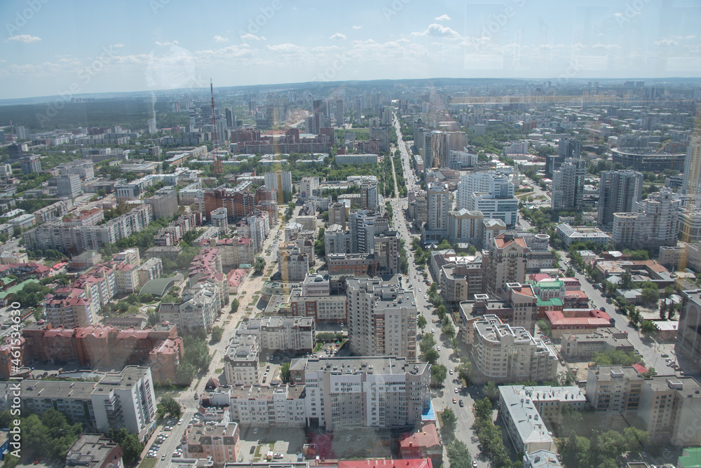 YEKATERINBURG, RUSSIA historical center , yekaterinburg view from a skyscraper, city view, panoramic view