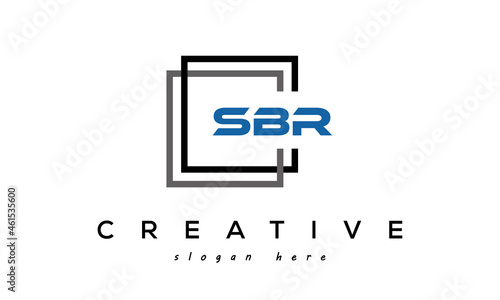 creative initial letters SBR square logo design concept vector photo