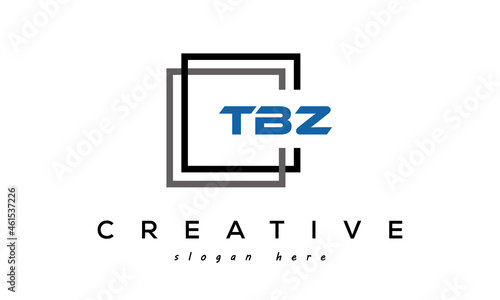 creative initial letters TBZ square logo design concept vector photo