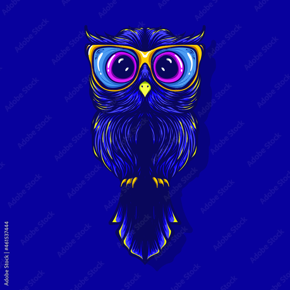 Obraz premium owl with glasses