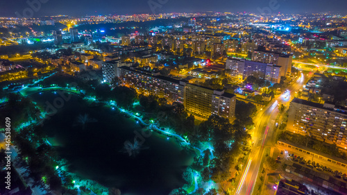 city at night - Bydgoszcz, Bartodzieje, view from the drone © Krystian
