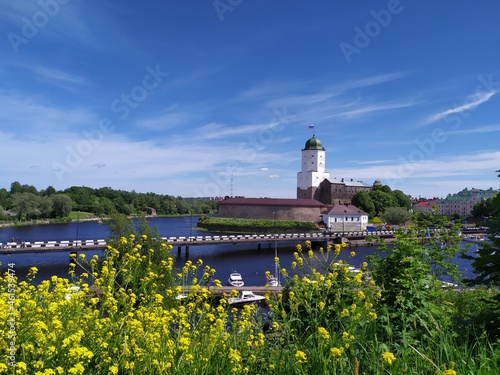 Vyborg city historical part of town photo