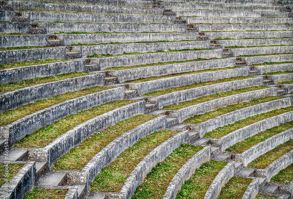Seats of the ancient roman amphitheater in the city of Avenches, canton of Vaud, Switzerland Seats of the ancient roman amphitheater in the city of Avenches, canton of Vaud, Switzerland