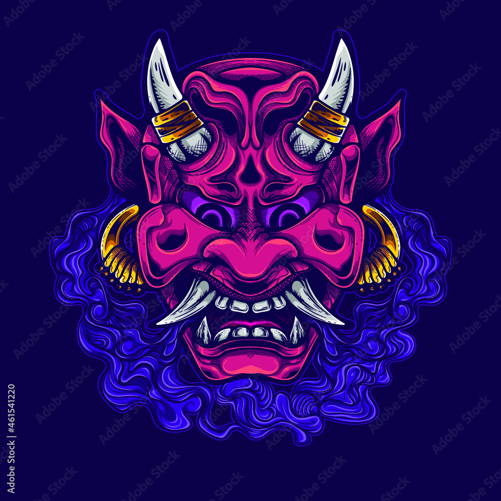 red oni mask