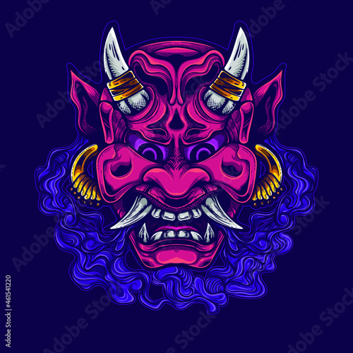 red oni mask